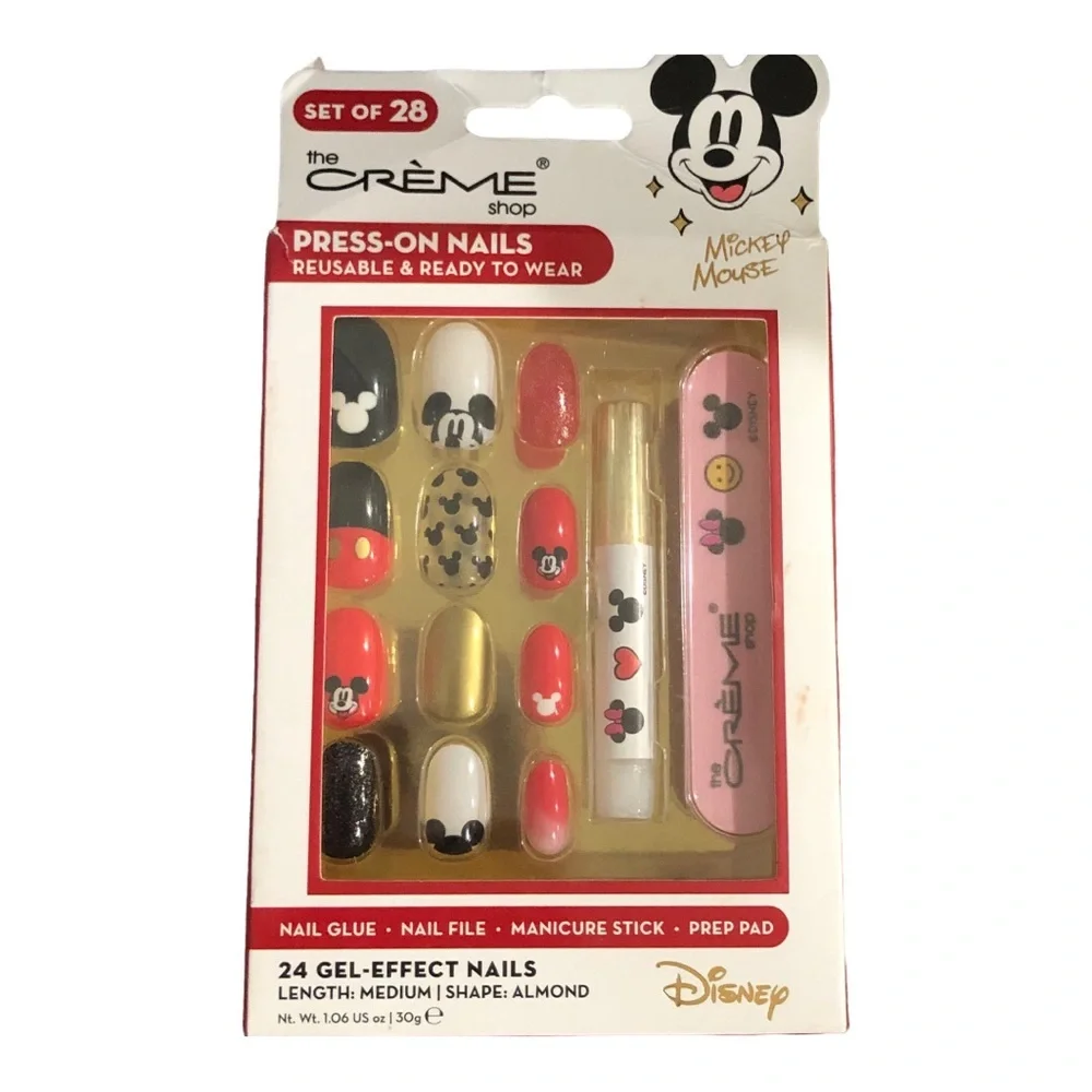The Creme Shop Disney’s Mickey Mouse 28piece press on nails‎ manicure set new